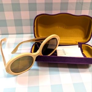 Gucci sunglasses GUC7423 cream round NIB